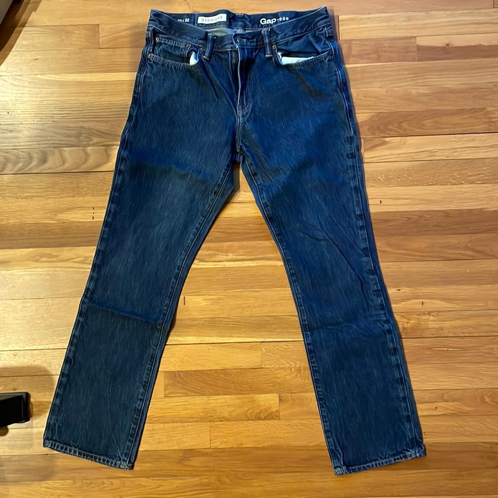 GAP Men's Straight Jeans - Dark Blue